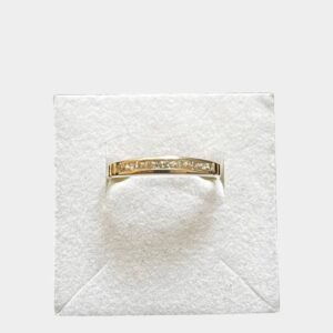 Anillo medio sin fin de plata 925 blanco