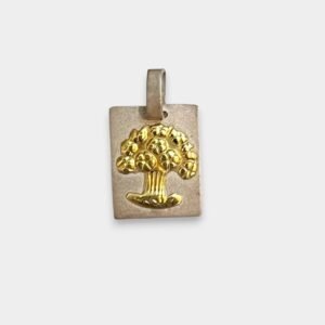 Dije Árbol De La Vida Plata 925 Cuadrado Mediano