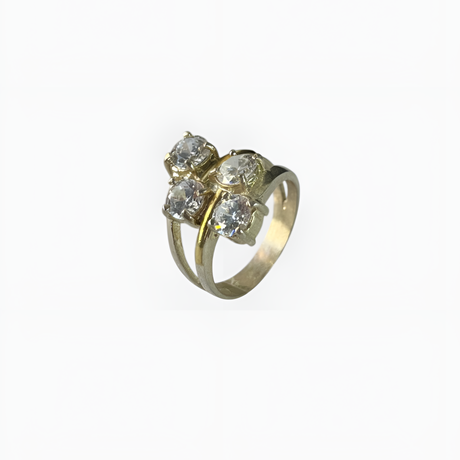 Anillo Vintage con Detalle Floral Tallado