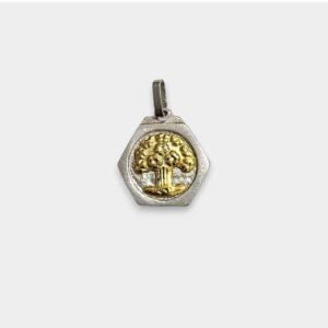 Dije Arbol Chico de Plata 925 y Oro