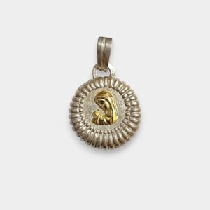 Dije Virgen Nina de Plata 925 y Oro