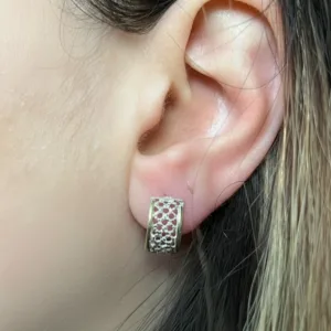 Aros Colgante Plata 925 Y Oro 2