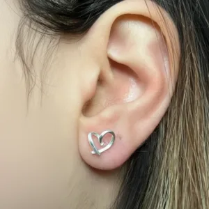 Aros Corazon De Plata 925 2