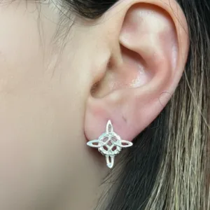 Aros Nudo De Brujas De Plata 925 2