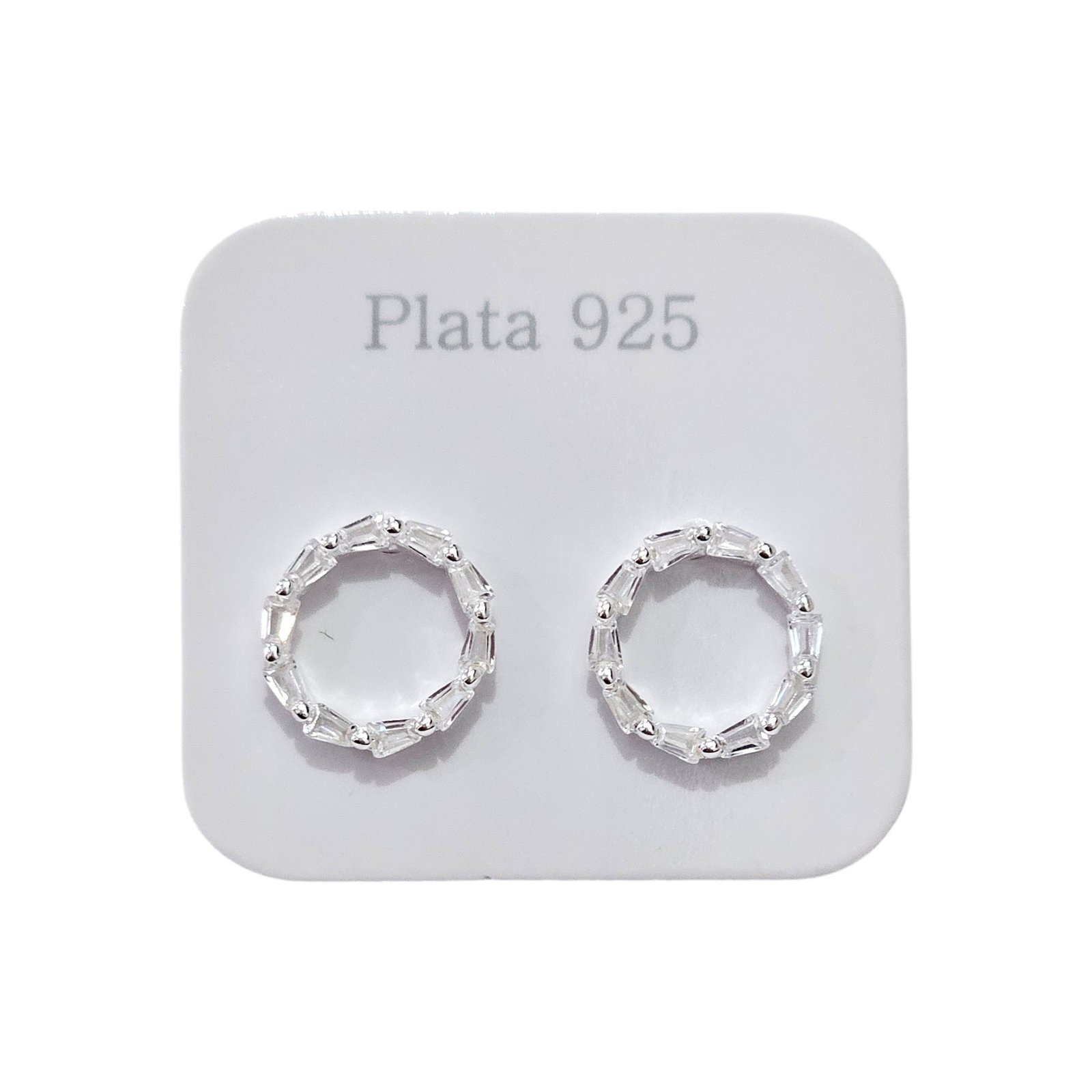 Aros Redondo Con Cubic De Plata 925