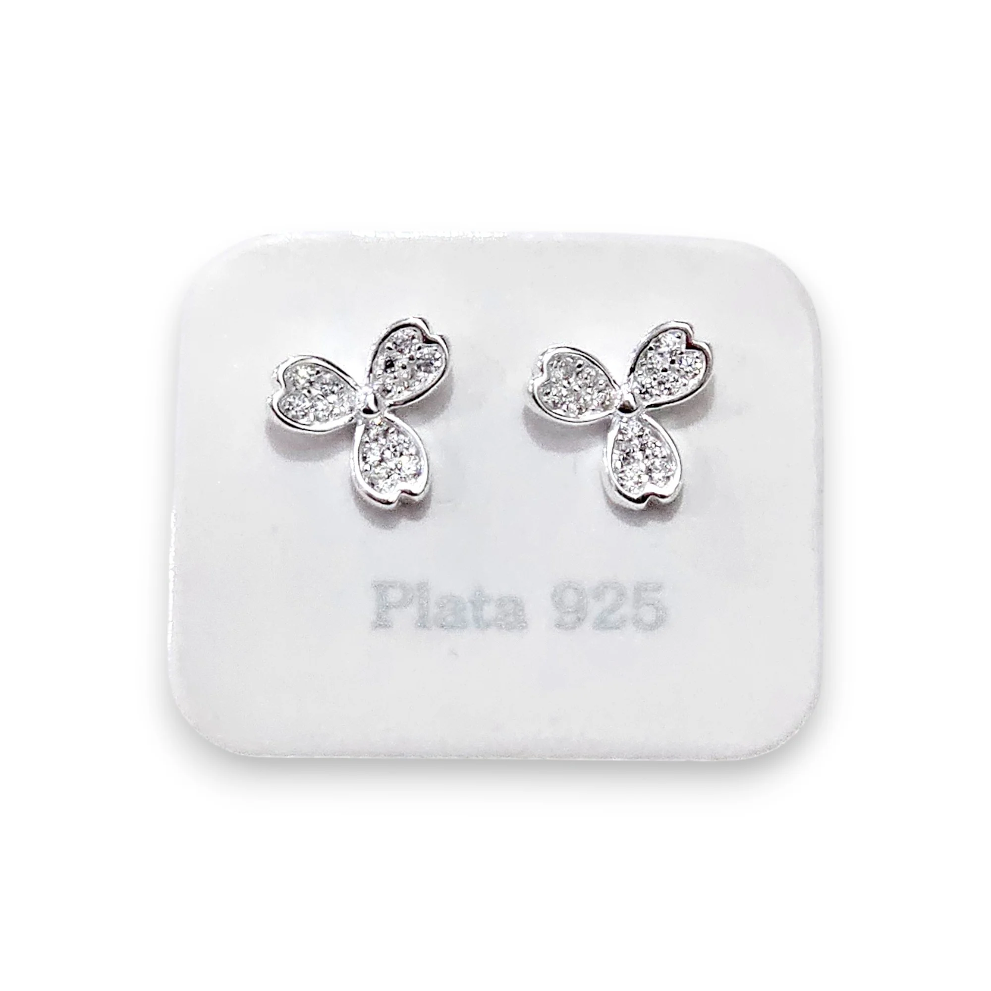 Aros Trebol Chico Con Cubic