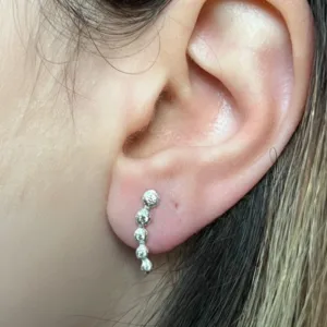 Aros Trepador 5 Piedras De Plata 925 galleria 2