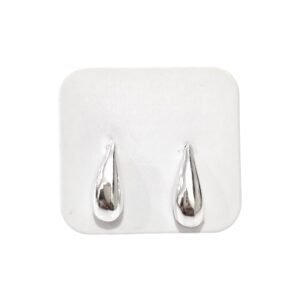 Aros Gota Alargada Grande De Plata 925